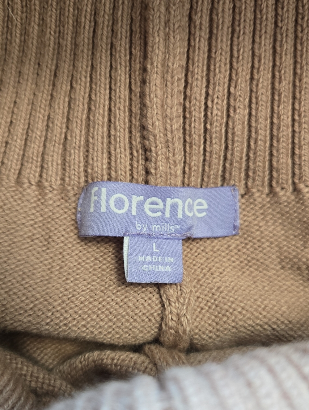 FLORENCE BY MILLS Barre Foldover Wide Leg Pants Brown Pull On Neutral Size L - Picture 7 of 12